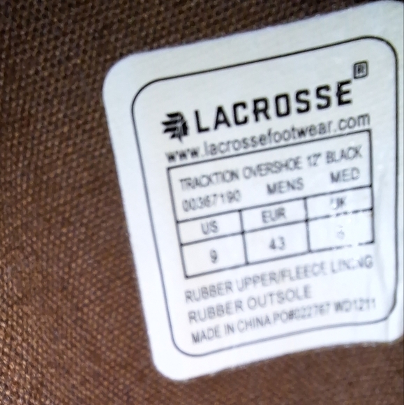 La Crosse Tracton 12" Overshoe Black Heavy-Duty Boots with Buckle Straps - Picture 6 of 14